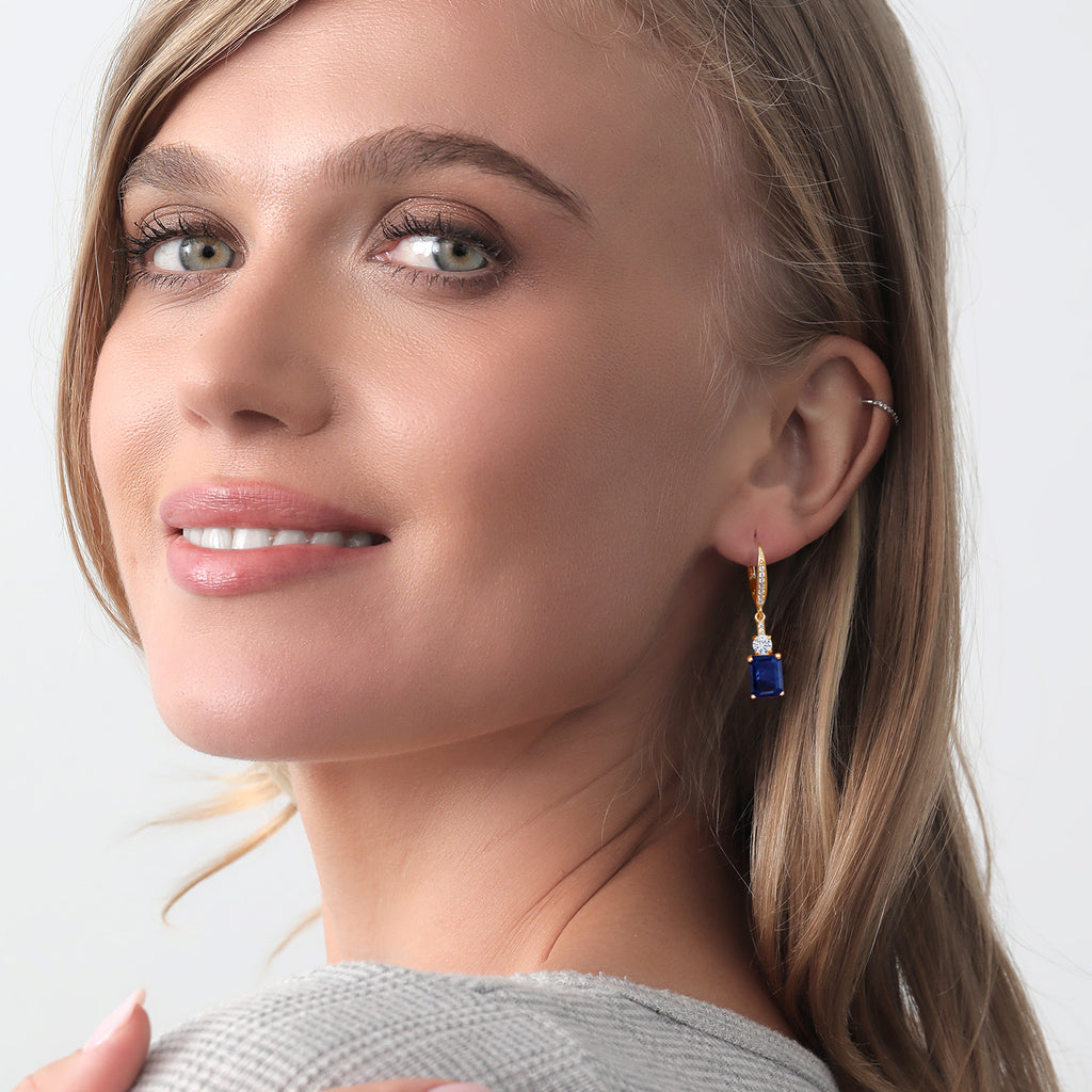Earrings in 925 Yellow Gold Plated Silver