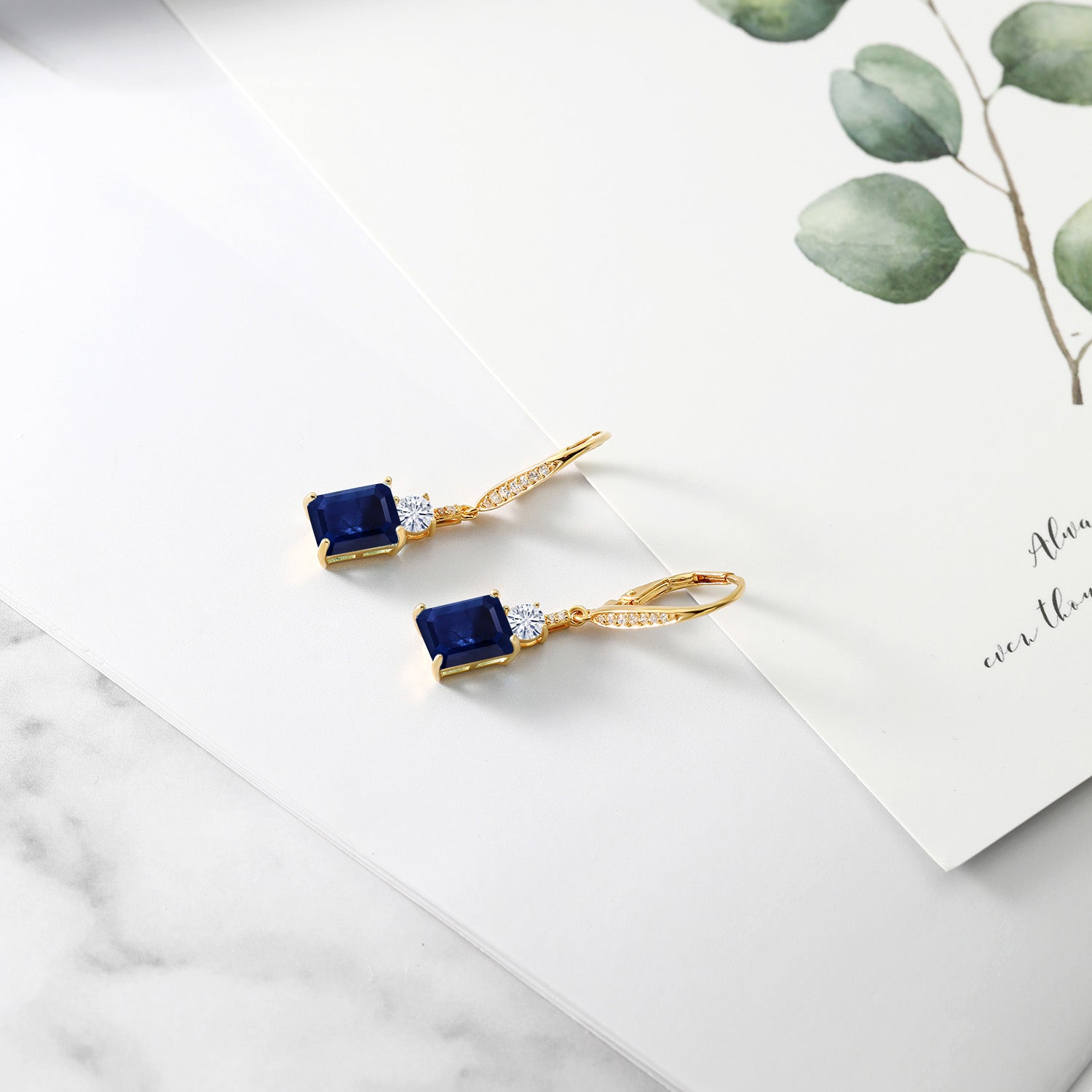 Earrings in 925 Yellow Gold Plated Silver