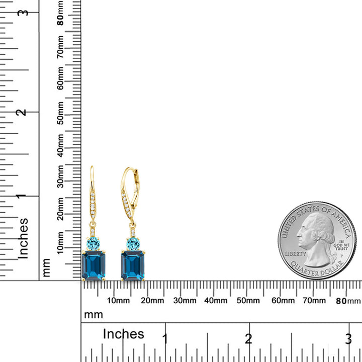 Earrings in 925 Yellow Gold Plated Silver
