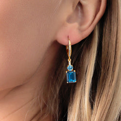 Earrings in 925 Yellow Gold Plated Silver