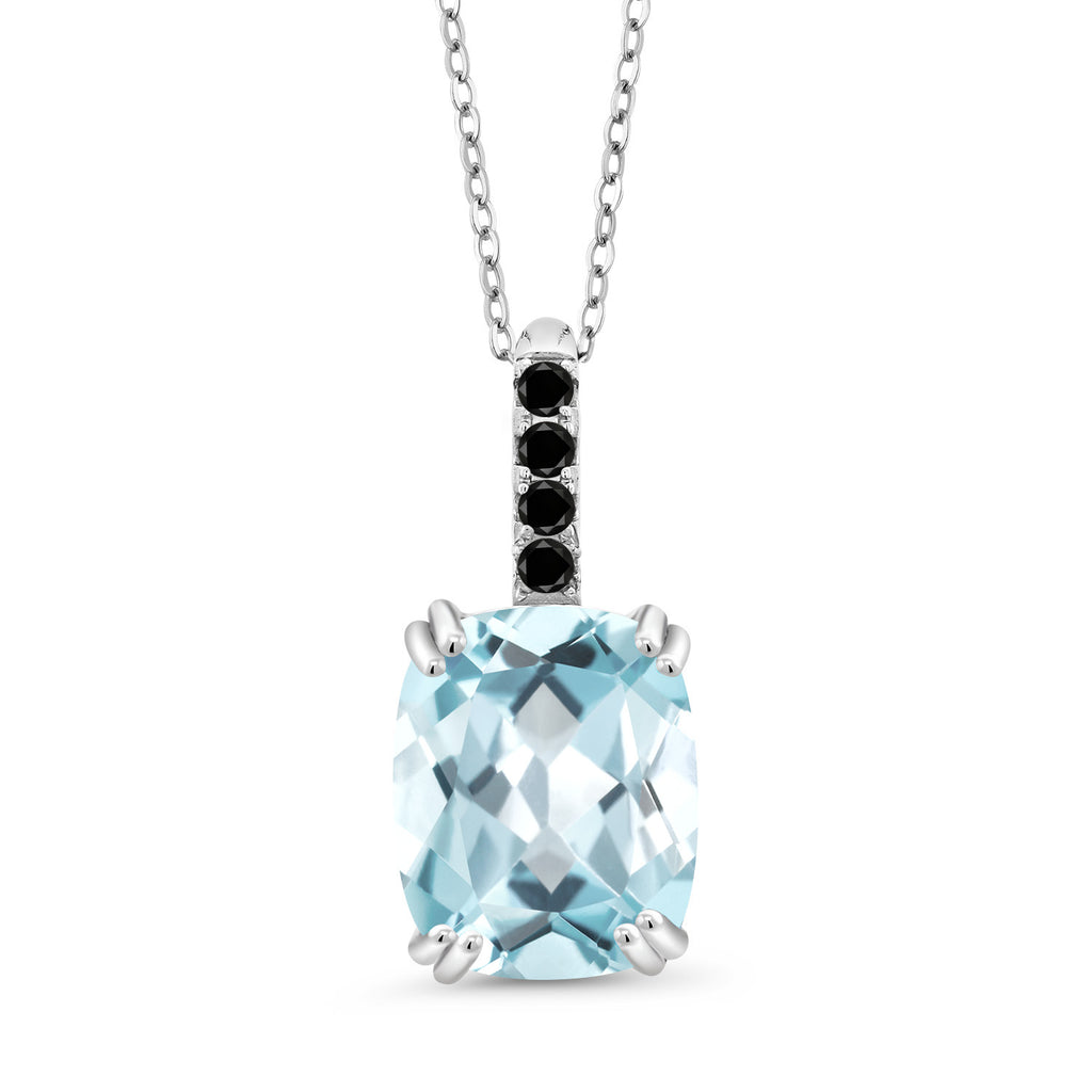 Black Diamond - April_Pendant in 925 Sterling Silver