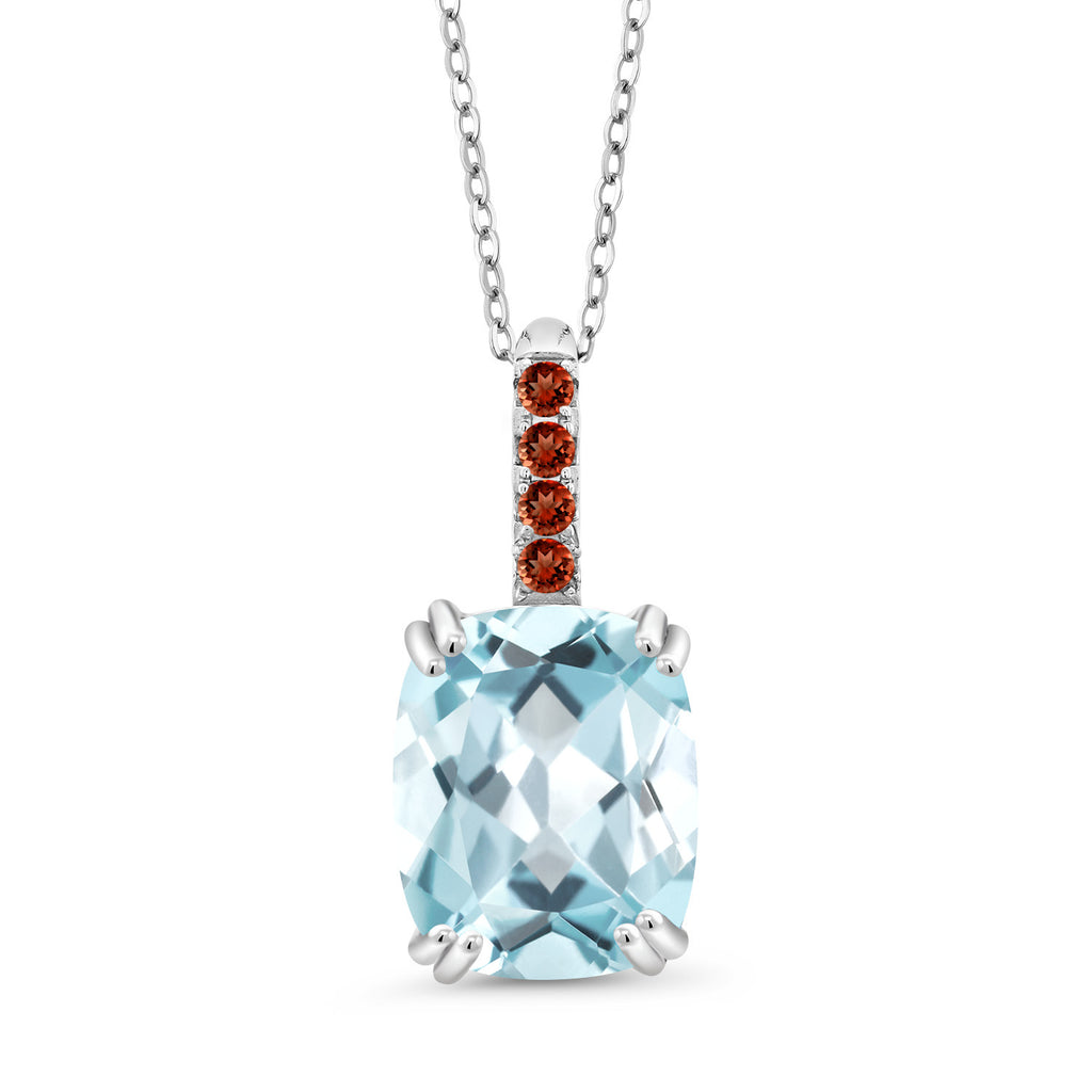 Garnet - January_Pendant in 925 Sterling Silver