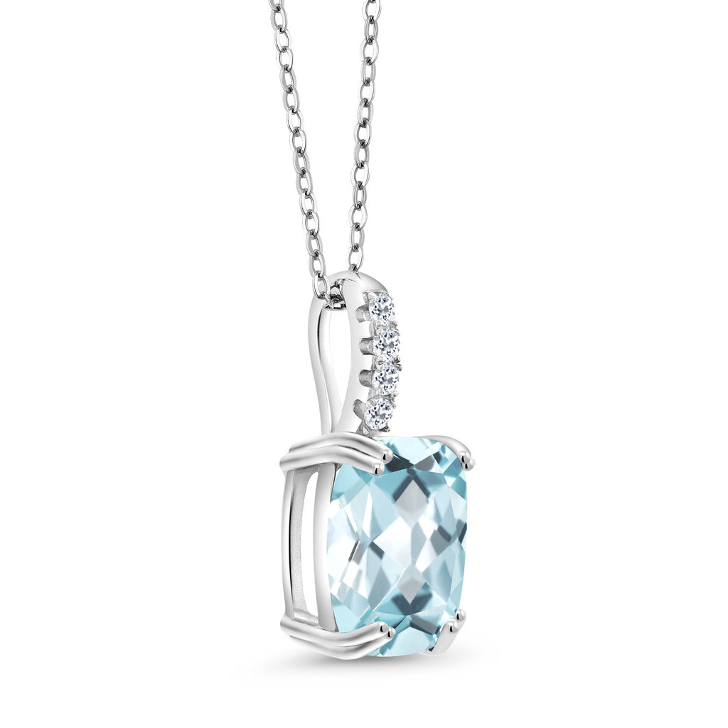 Prasiolite-Checkerboard_Pendant in 925 Sterling Silver