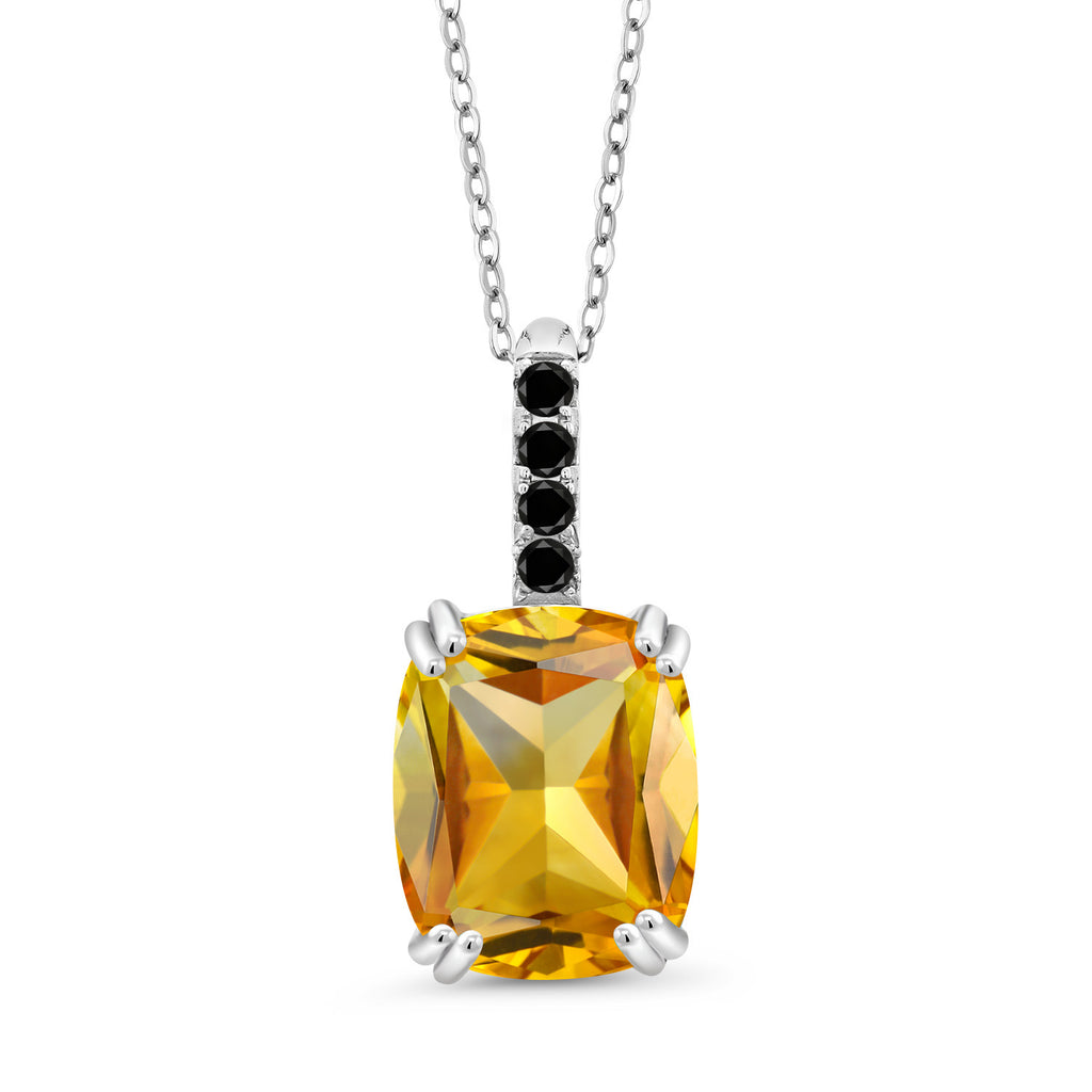 Black Diamond - April_Pendant in 925 Sterling Silver