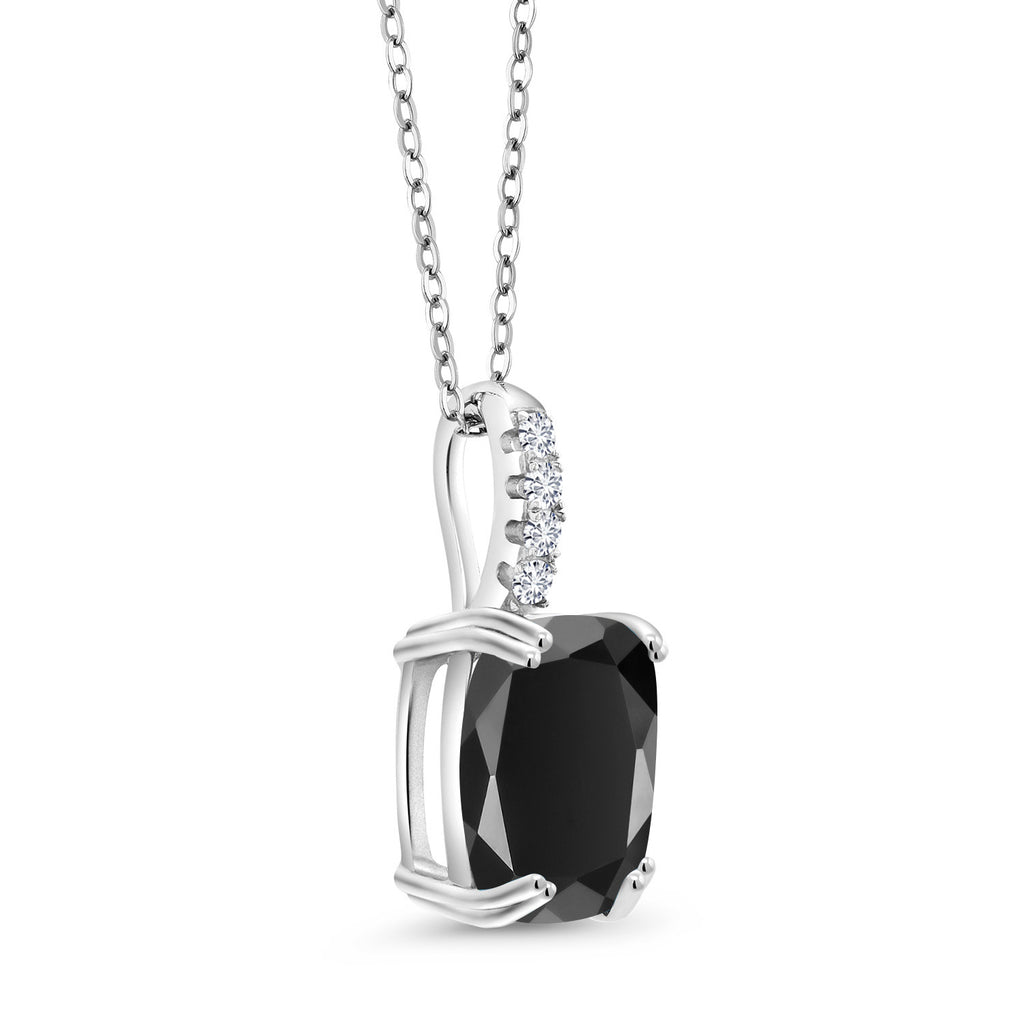 Citrine-Checkerboard - November_Pendant in 925 Sterling Silver