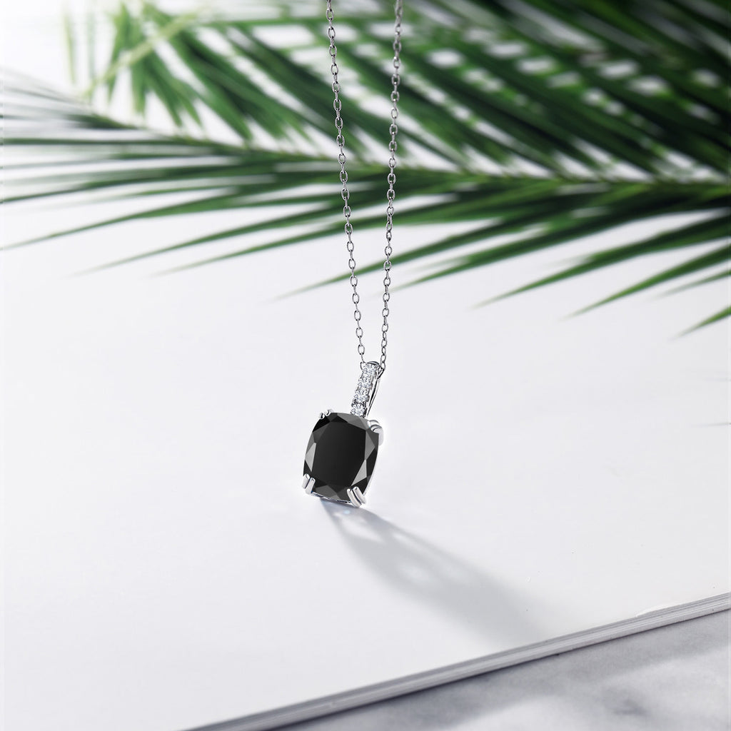 Citrine-Checkerboard - November_Pendant in 925 Sterling Silver