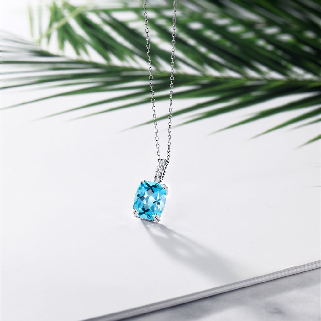 Created Ruby - July_Pendant in 925 Sterling Silver