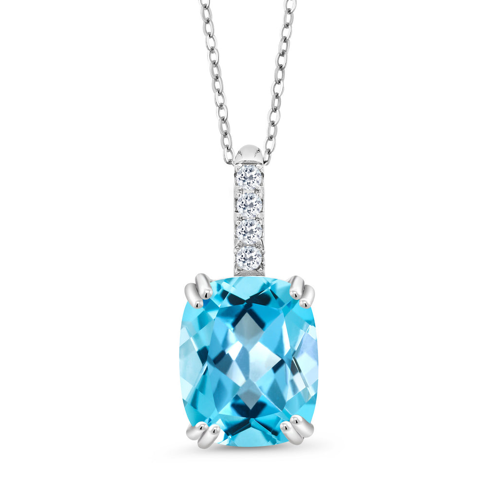White Topaz - November_Pendant in 925 Sterling Silver