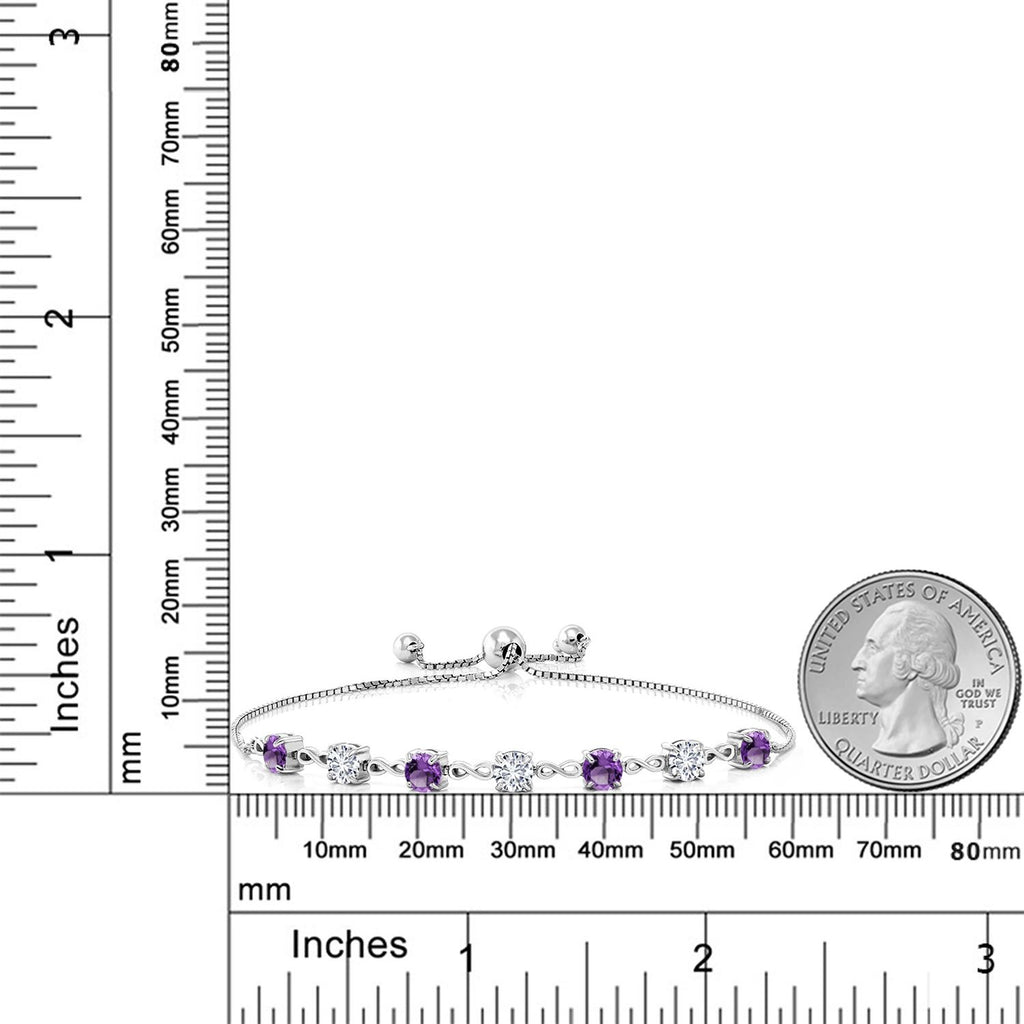 Amethyst - February_Bracelet in 925 Sterling Silver