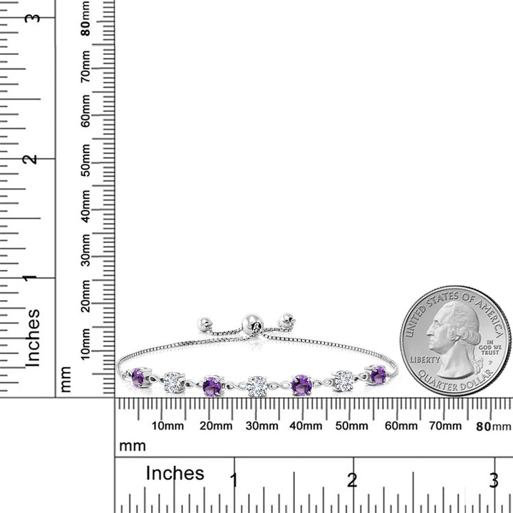 Amethyst - February_Bracelet in 925 Sterling Silver