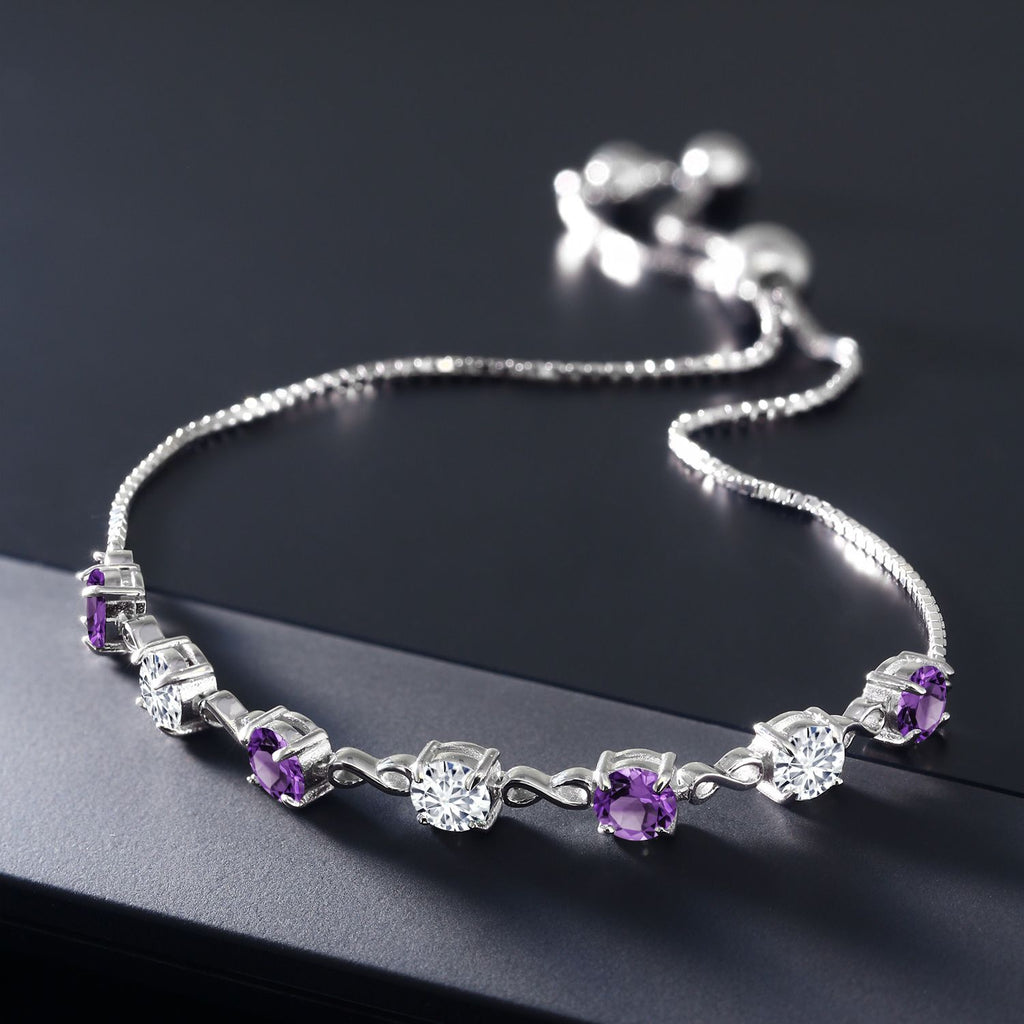 Amethyst - February_Bracelet in 925 Sterling Silver