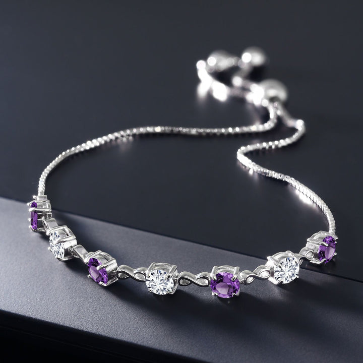 Amethyst - February_Bracelet in 925 Sterling Silver