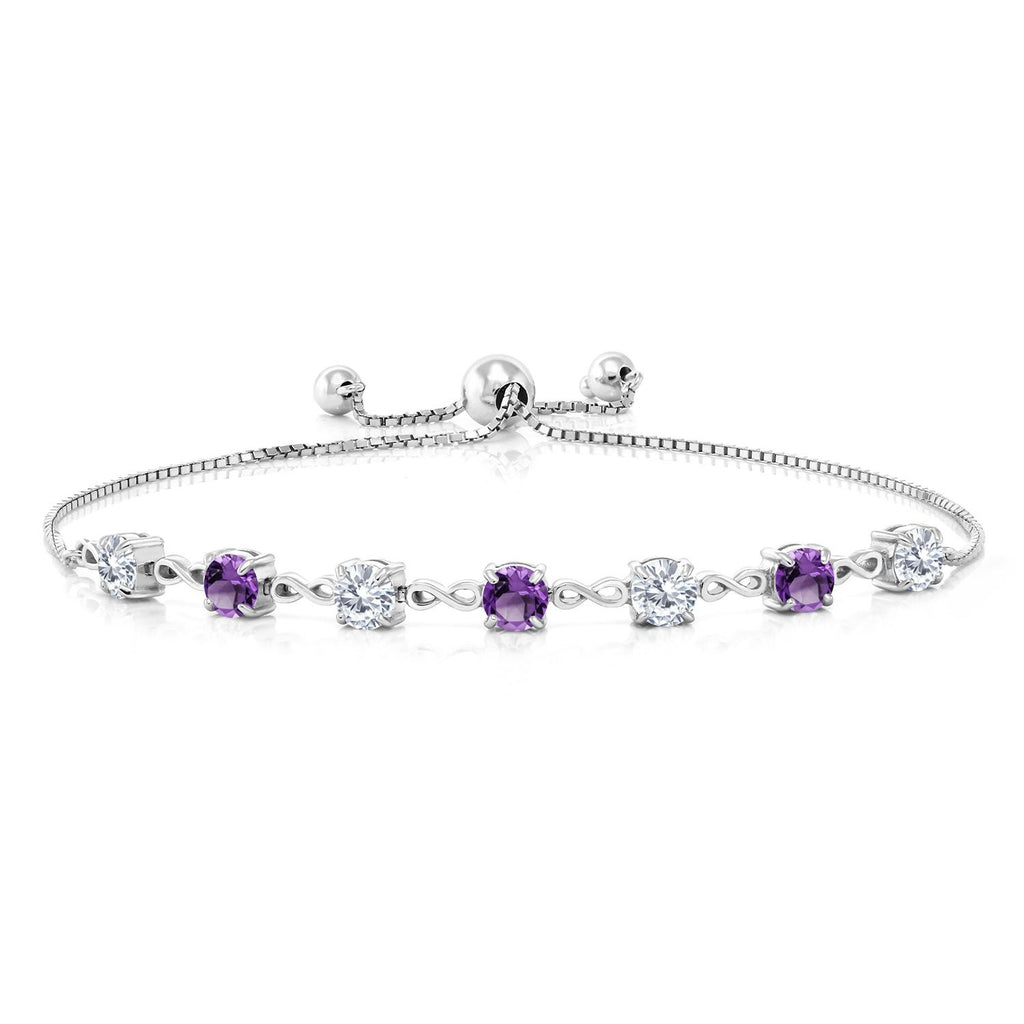 Amethyst - February_Bracelet in 925 Sterling Silver