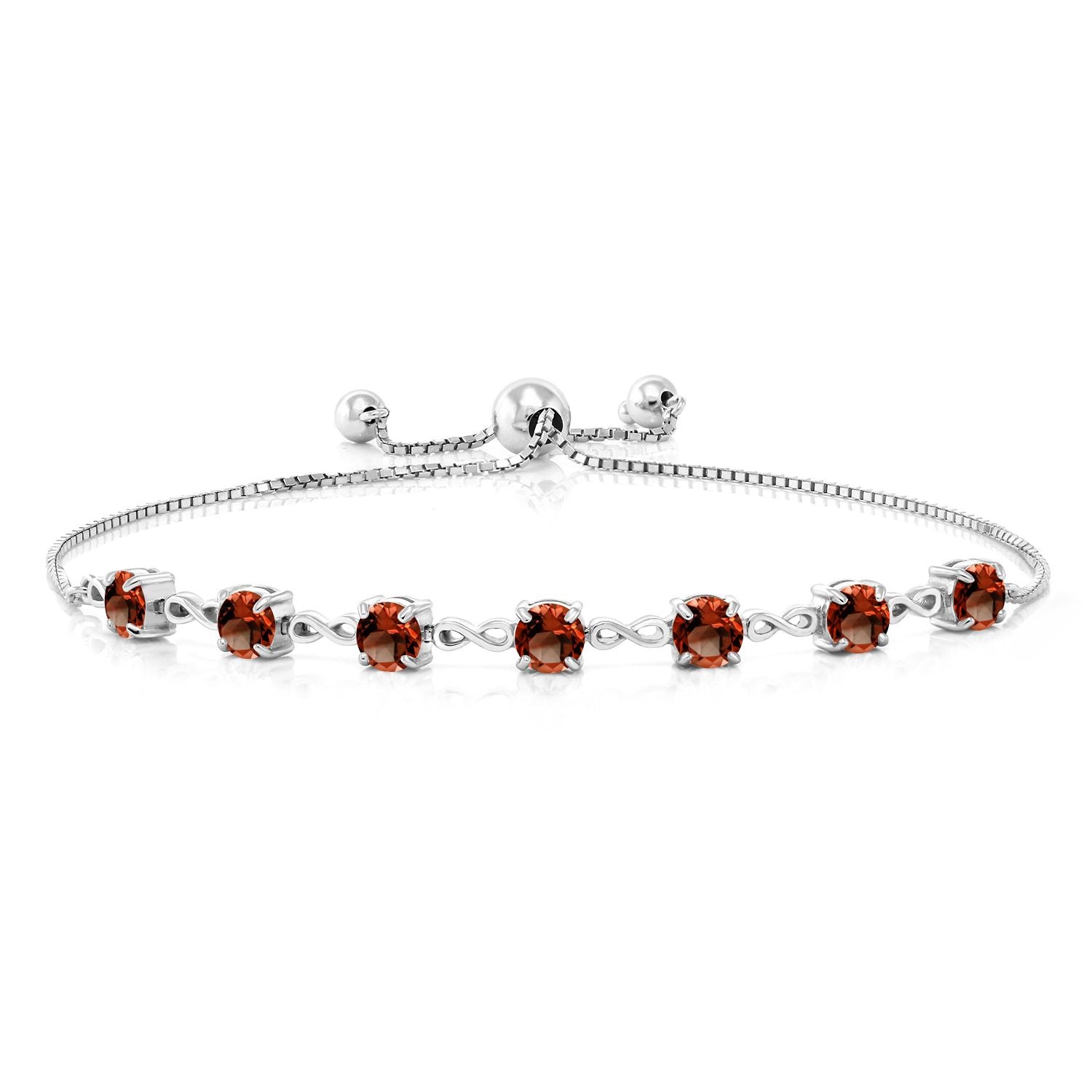 Garnet - January_Bracelet in 925 Sterling Silver