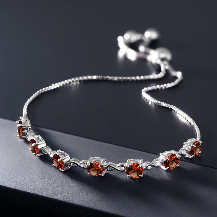 Garnet - January_Bracelet in 925 Sterling Silver