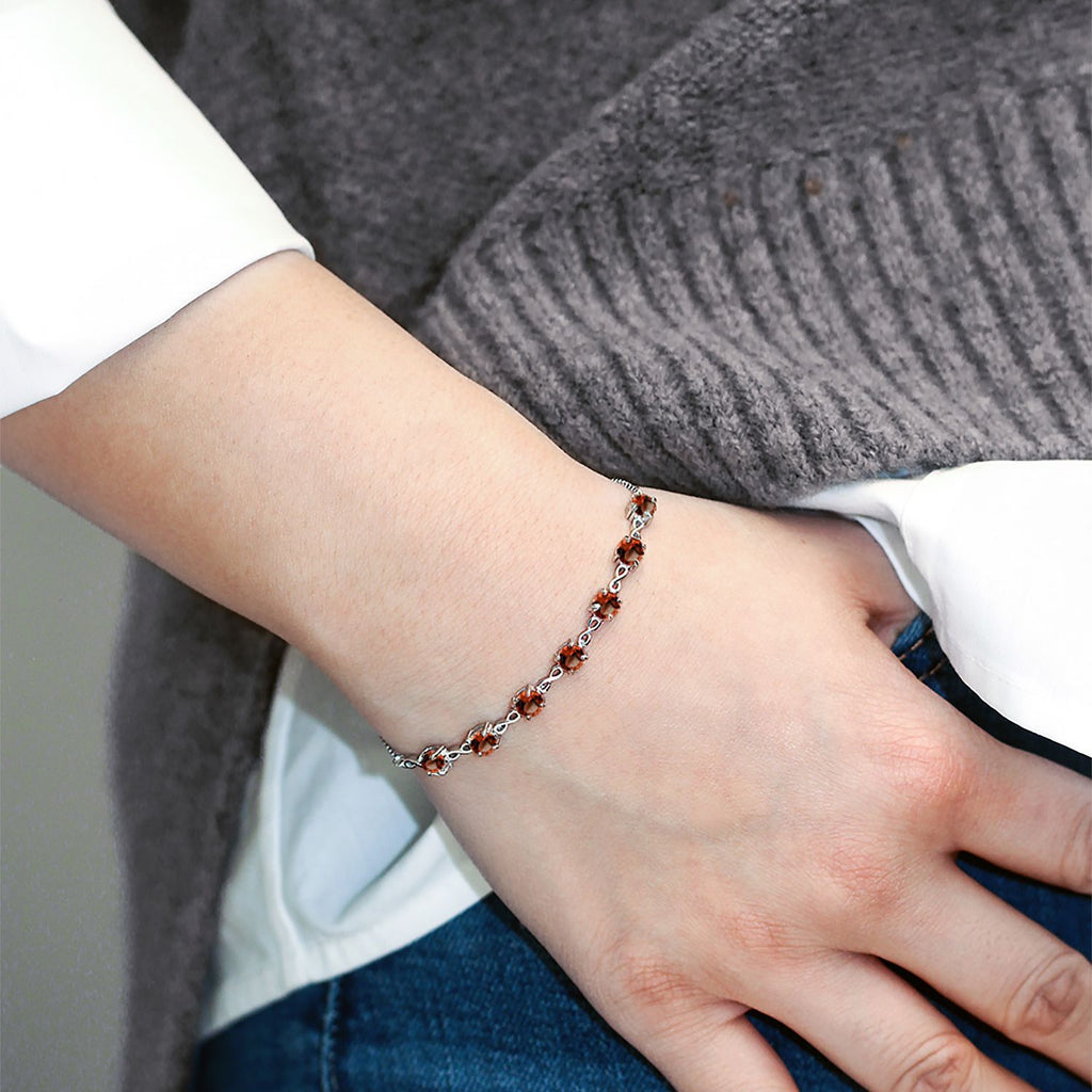 Garnet - January_Bracelet in 925 Sterling Silver