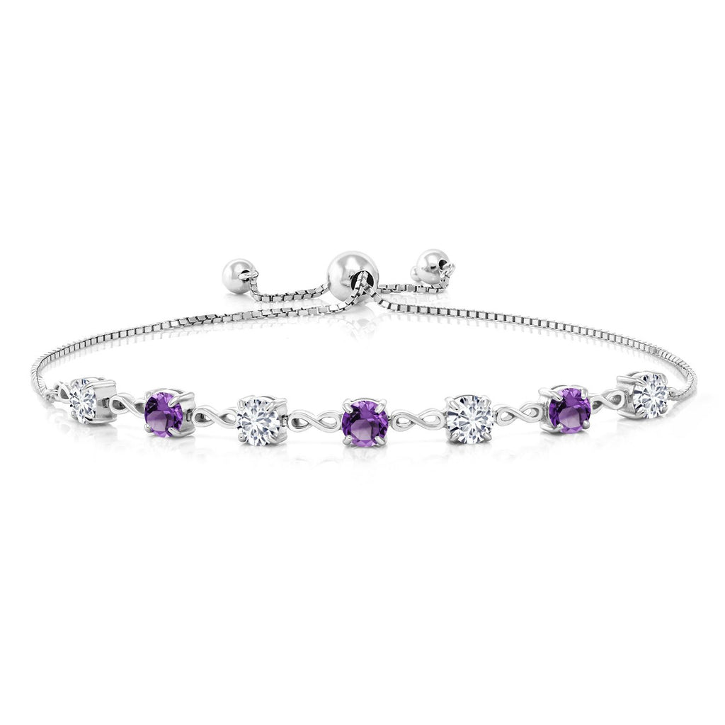 Amethyst - February_Bracelet in 925 Sterling Silver
