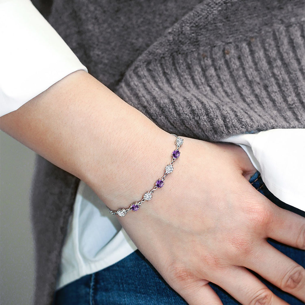 Lab Grown Diamond_Bracelet in 925 Sterling Silver