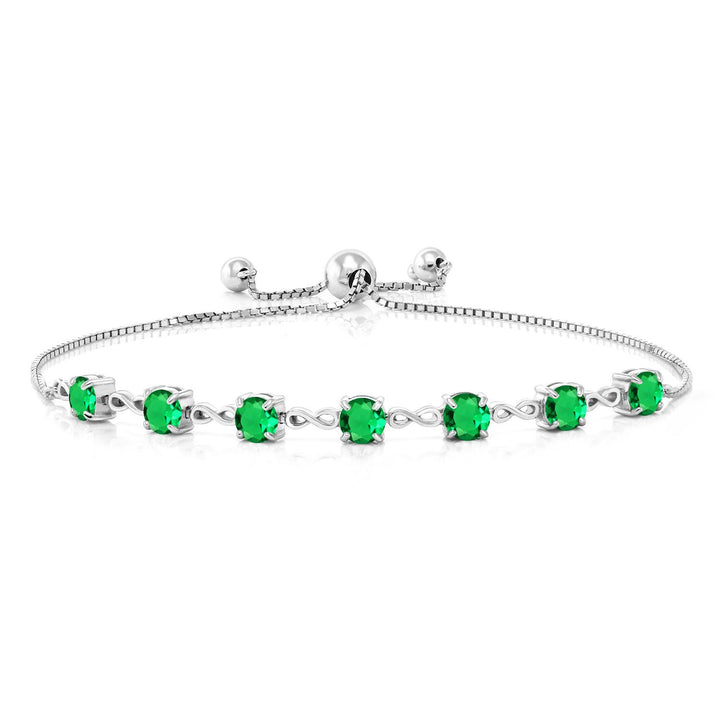 Nano Emerald - May_Bracelet in 925 Sterling Silver