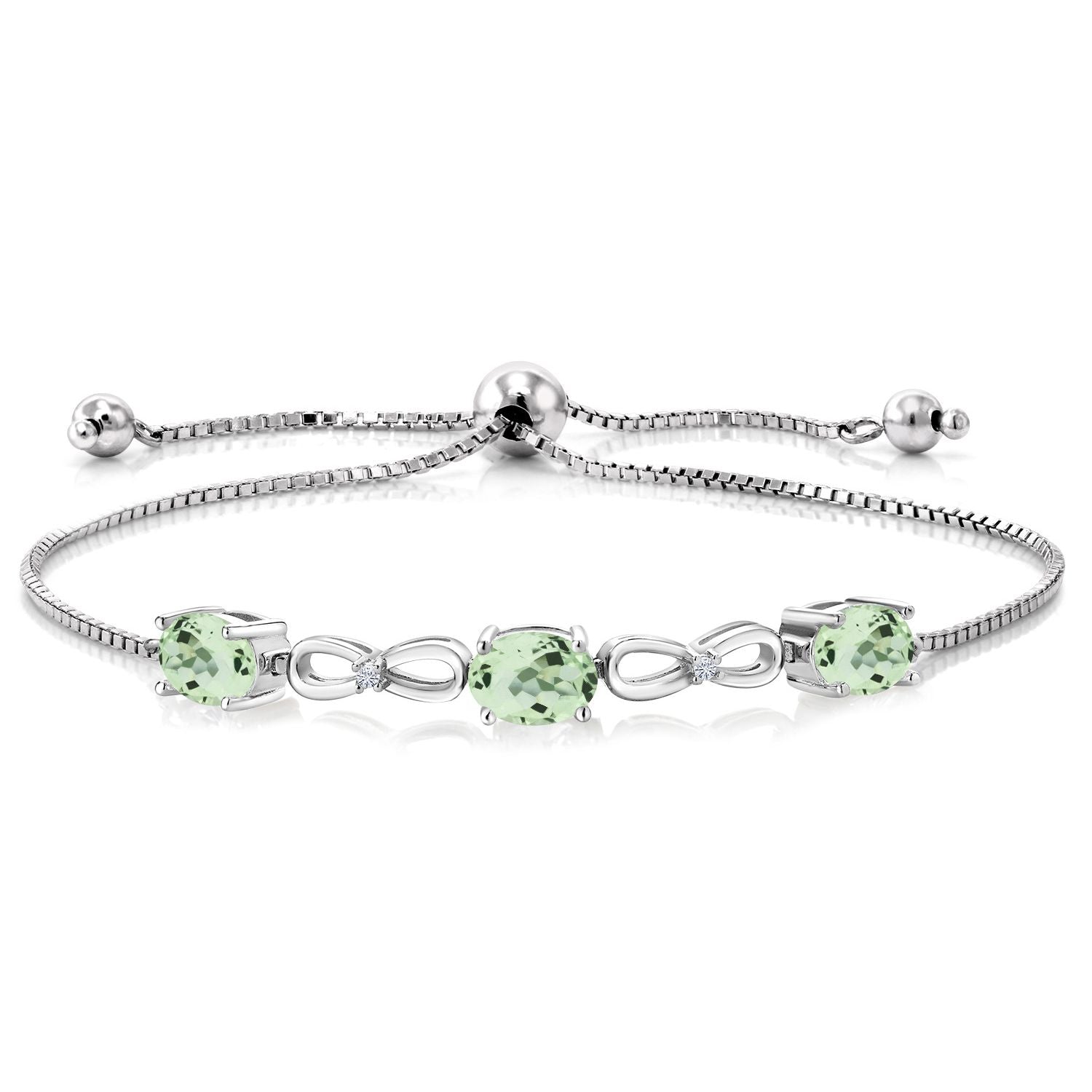 Prasiolite_Bracelet in 925 Sterling Silver