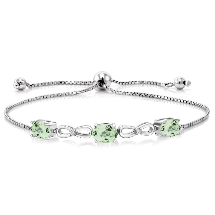 Prasiolite_Bracelet in 925 Sterling Silver