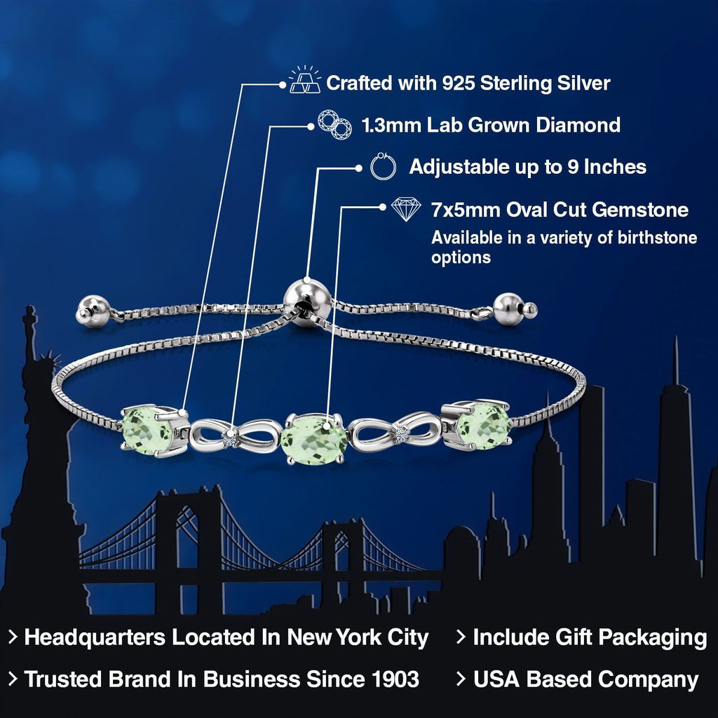 Prasiolite_Bracelet in 925 Sterling Silver