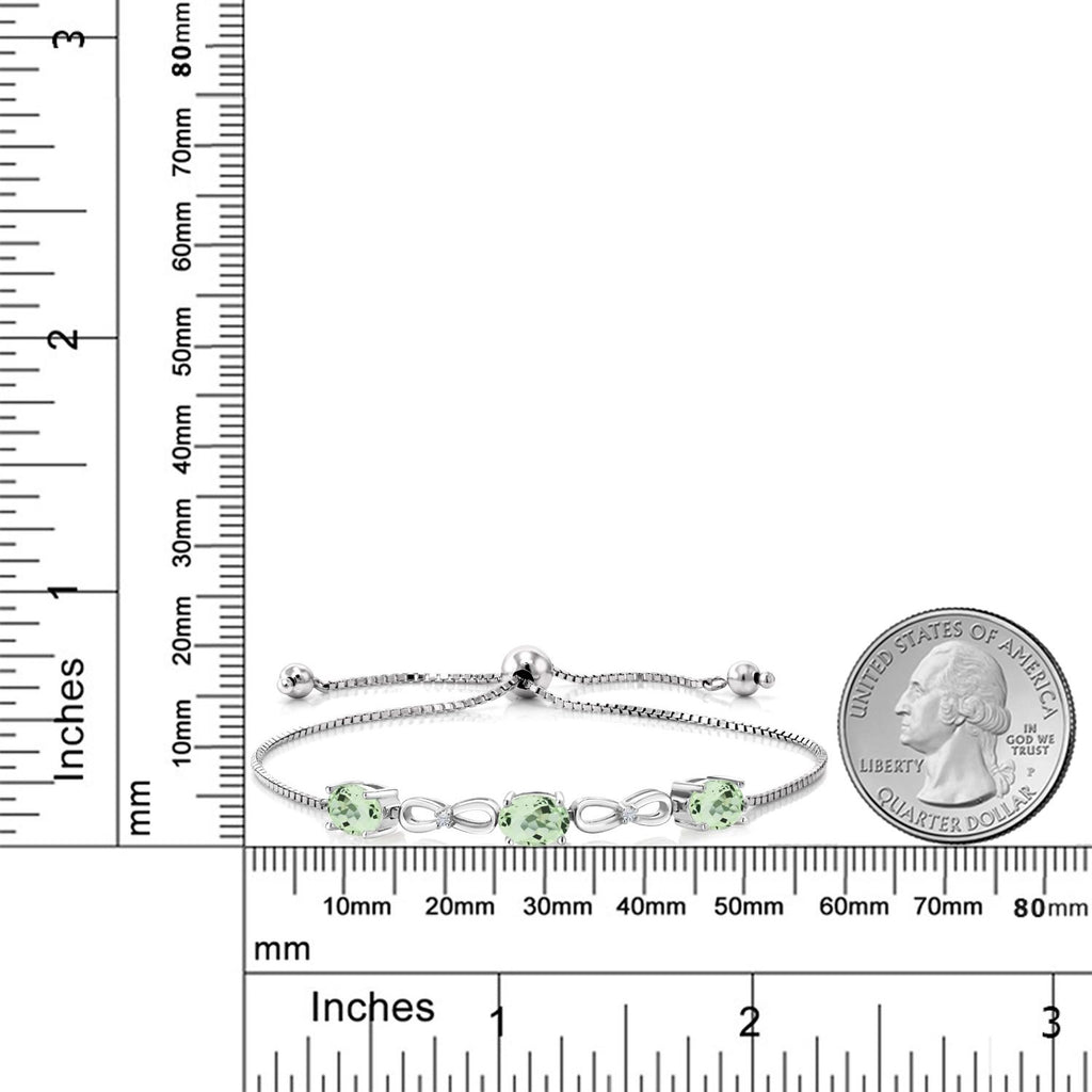 Prasiolite_Bracelet in 925 Sterling Silver