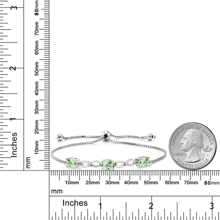 Prasiolite_Bracelet in 925 Sterling Silver