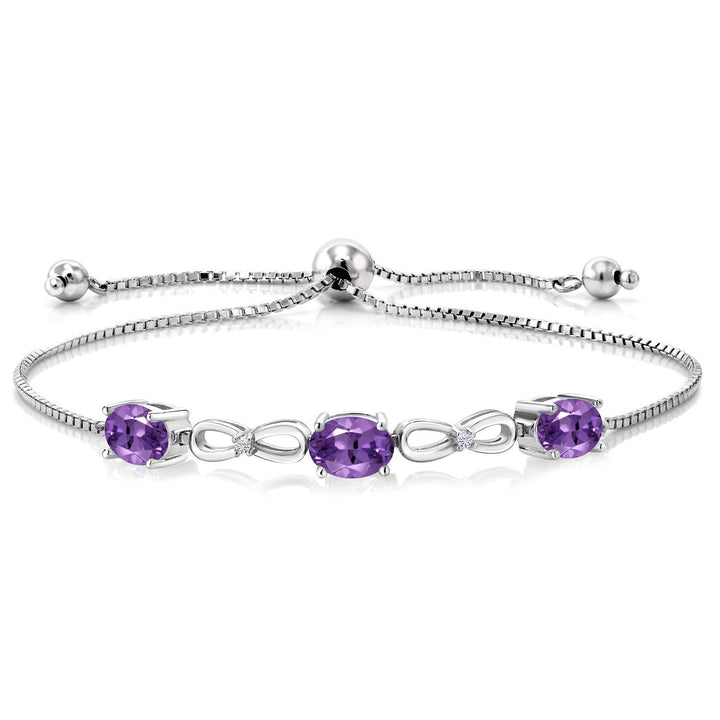 Amethyst - February_Bracelet in 925 Sterling Silver