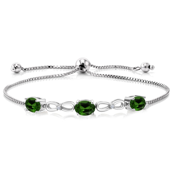 Chrome Diopside_Bracelet in 925 Sterling Silver