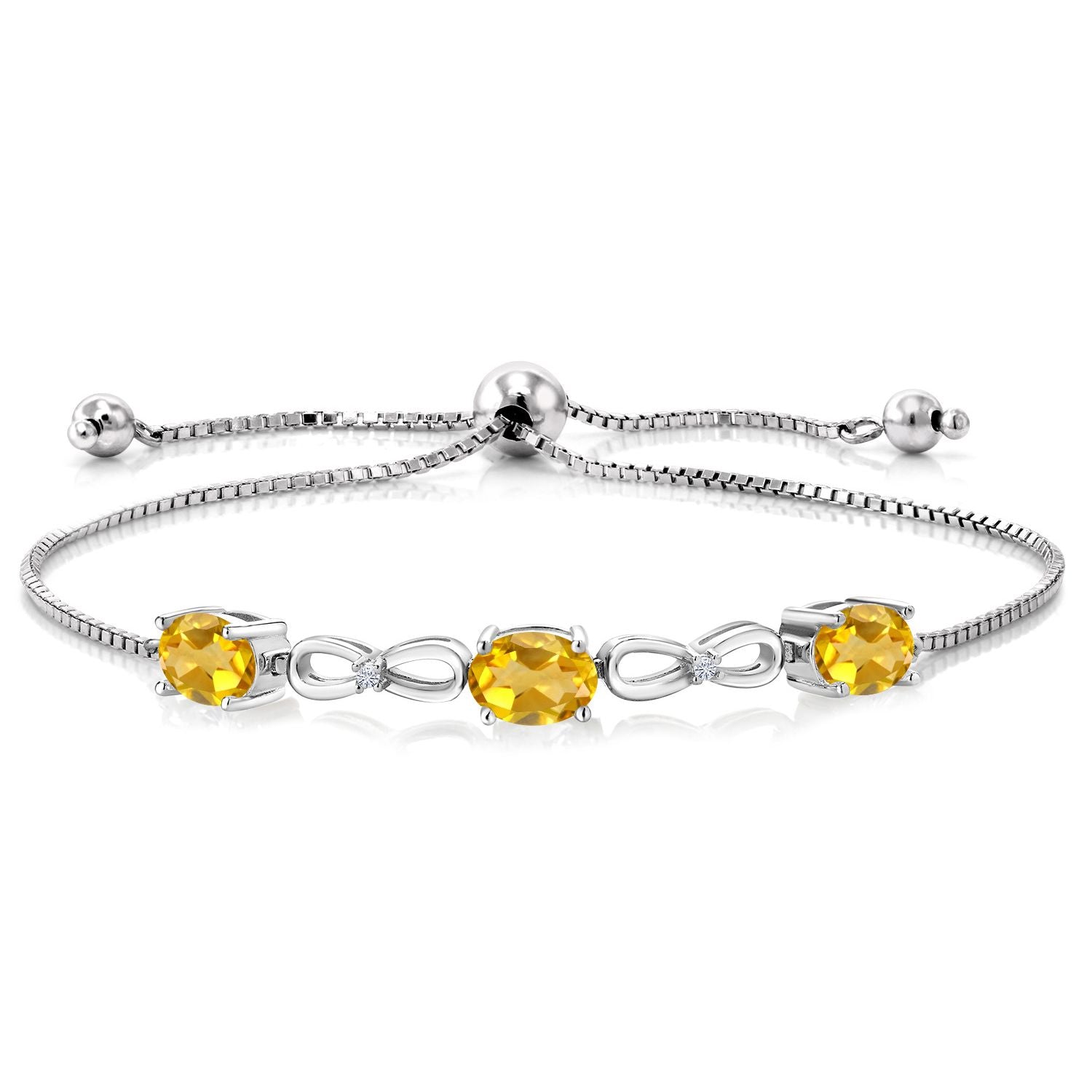 Citrine - November_Bracelet in 925 Sterling Silver