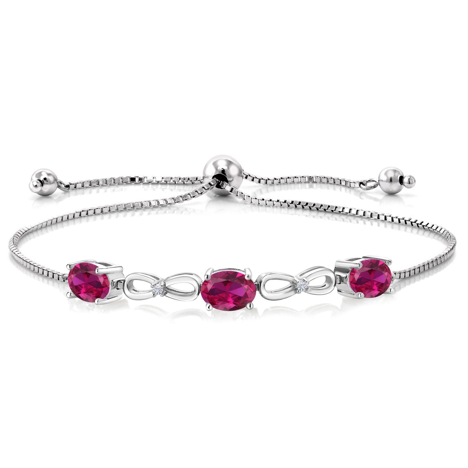 Created Ruby - July_Bracelet in 925 Sterling Silver