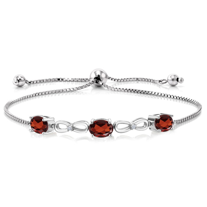 Garnet - January_Bracelet in 925 Sterling Silver