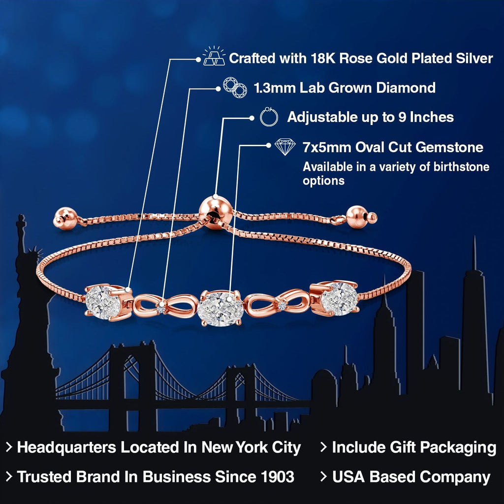 Bracelet in 925 Rose Gold Plated Silver
