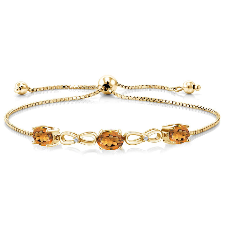 Madeira Citrine_Bracelet in 925 Yellow Gold Plated Silver