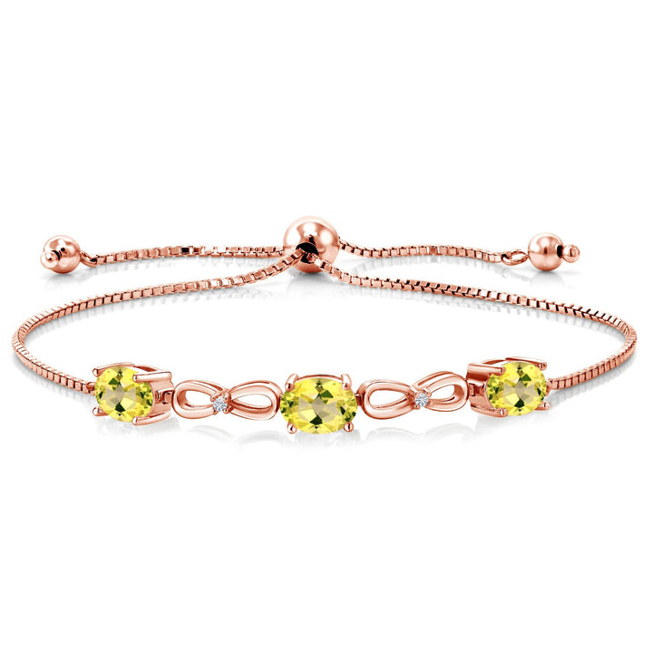 Canary Mystic Topaz_Bracelet in 925 Rose Gold Plated Silver