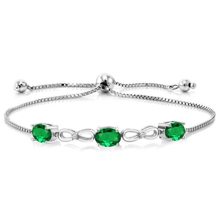 Nano Emerald - May_Bracelet in 925 Sterling Silver