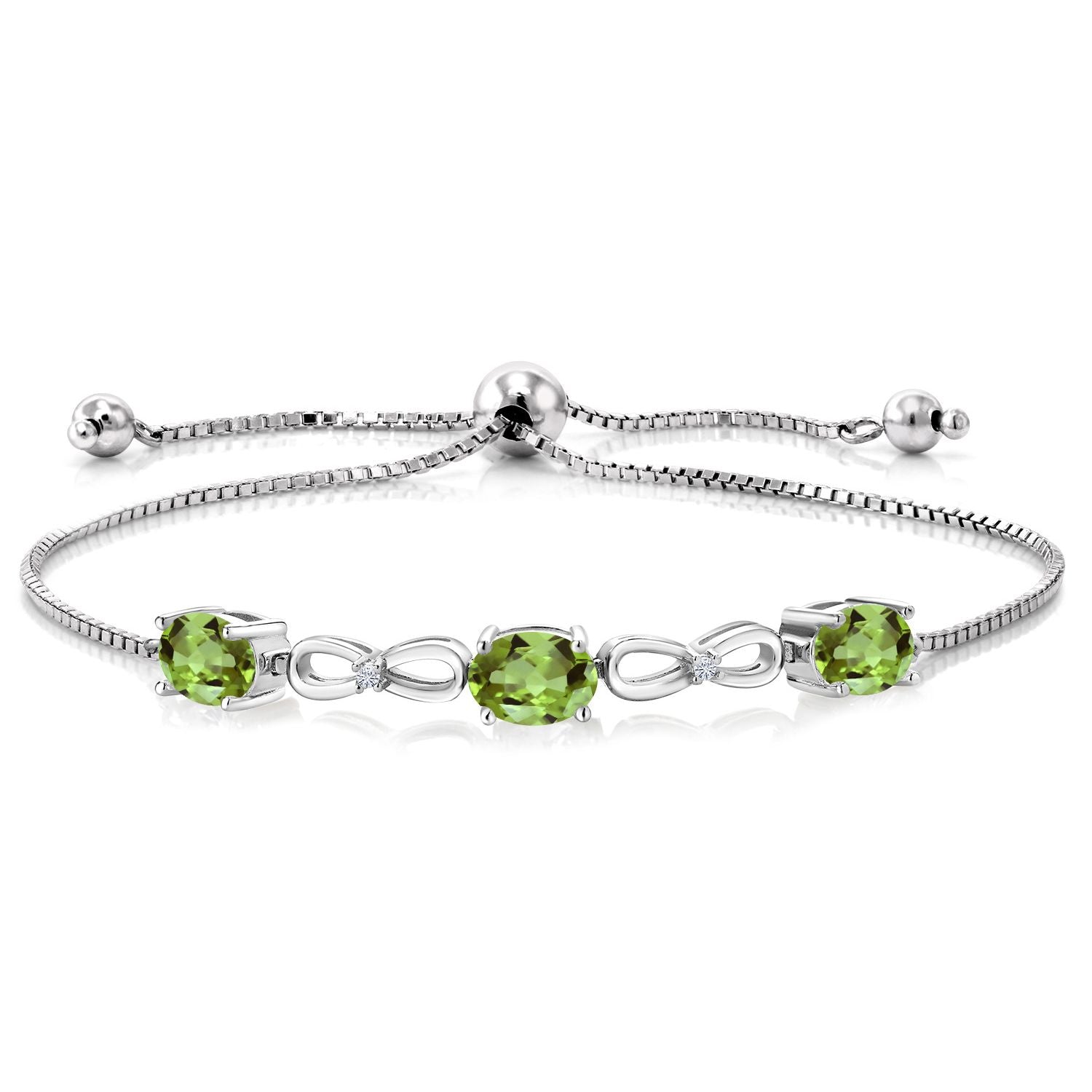 Peridot - August_Bracelet in 925 Sterling Silver