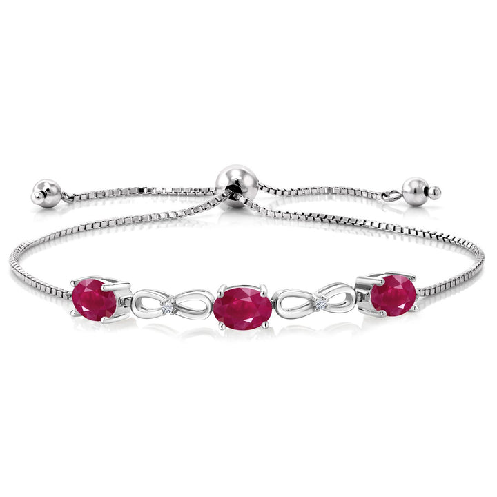 Ruby - July_Bracelet in 925 Sterling Silver