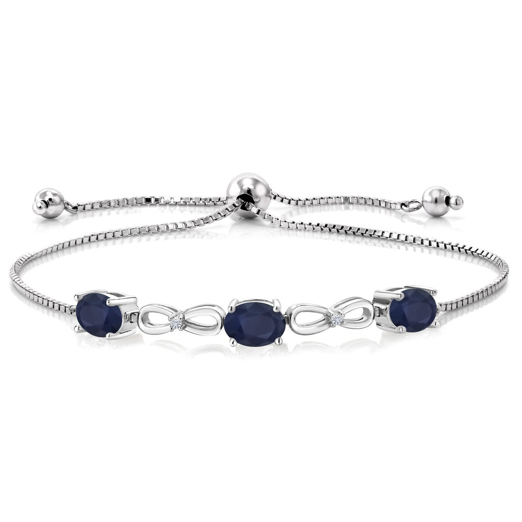 Blue Sapphire - September_Bracelet in 925 Sterling Silver