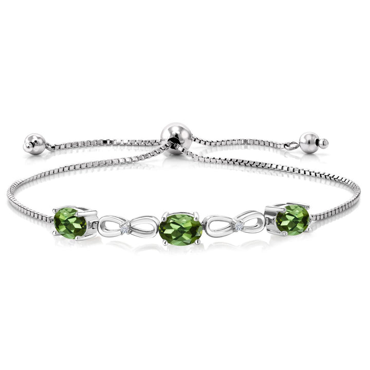 Green Tourmaline - October_Bracelet in 925 Sterling Silver