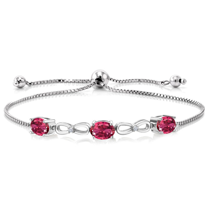 Pink Tourmaline - October_Bracelet in 925 Sterling Silver