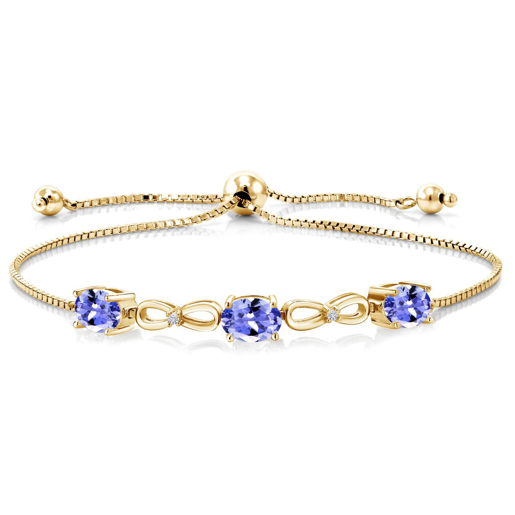 Tanzanite - December_Bracelet in 925 Yellow Gold Plated Silver