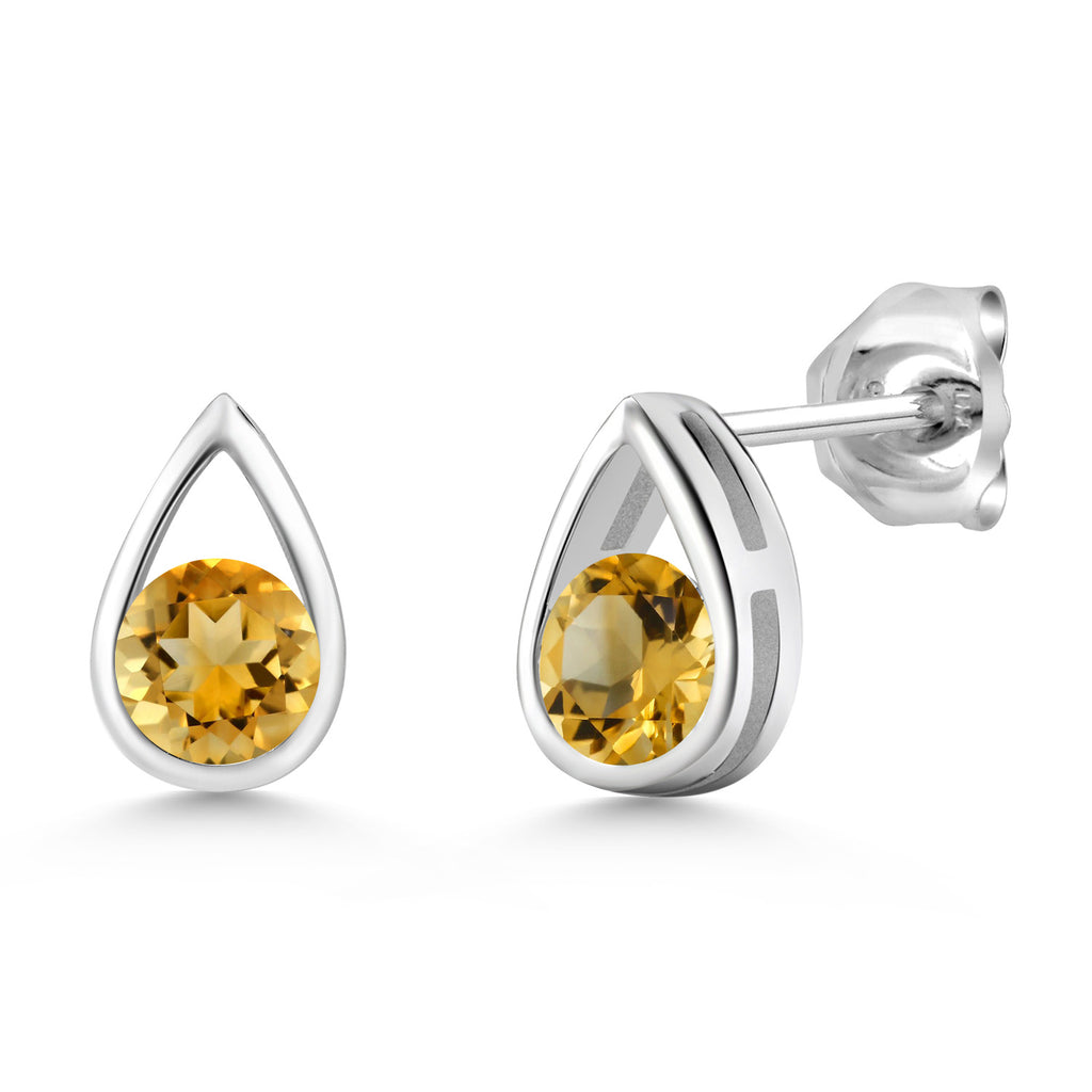 Citrine - November_Earrings in 925 Sterling Silver