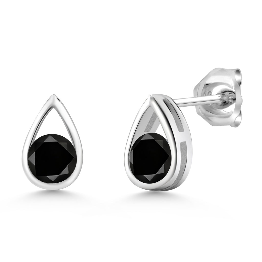 Black Diamond - April_Earrings in 925 Sterling Silver