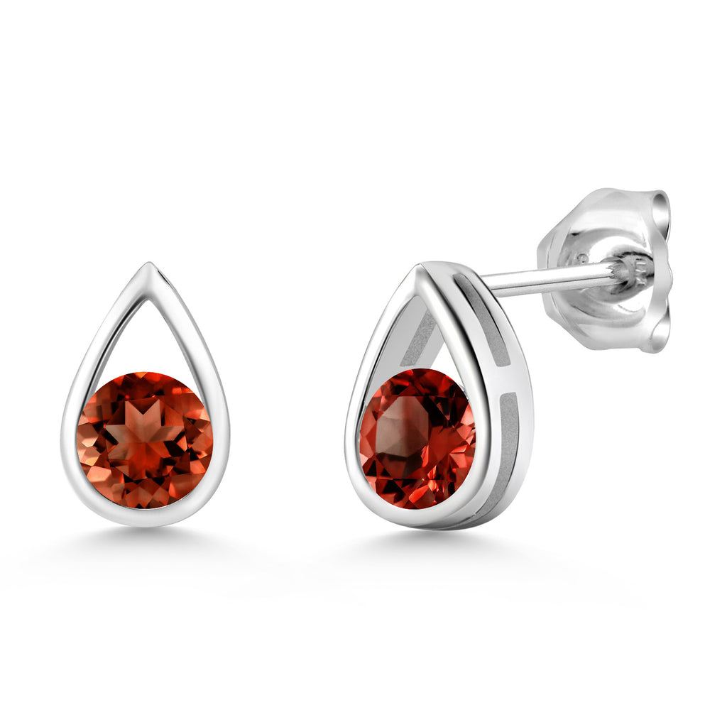 Garnet - January_Earrings in 925 Sterling Silver