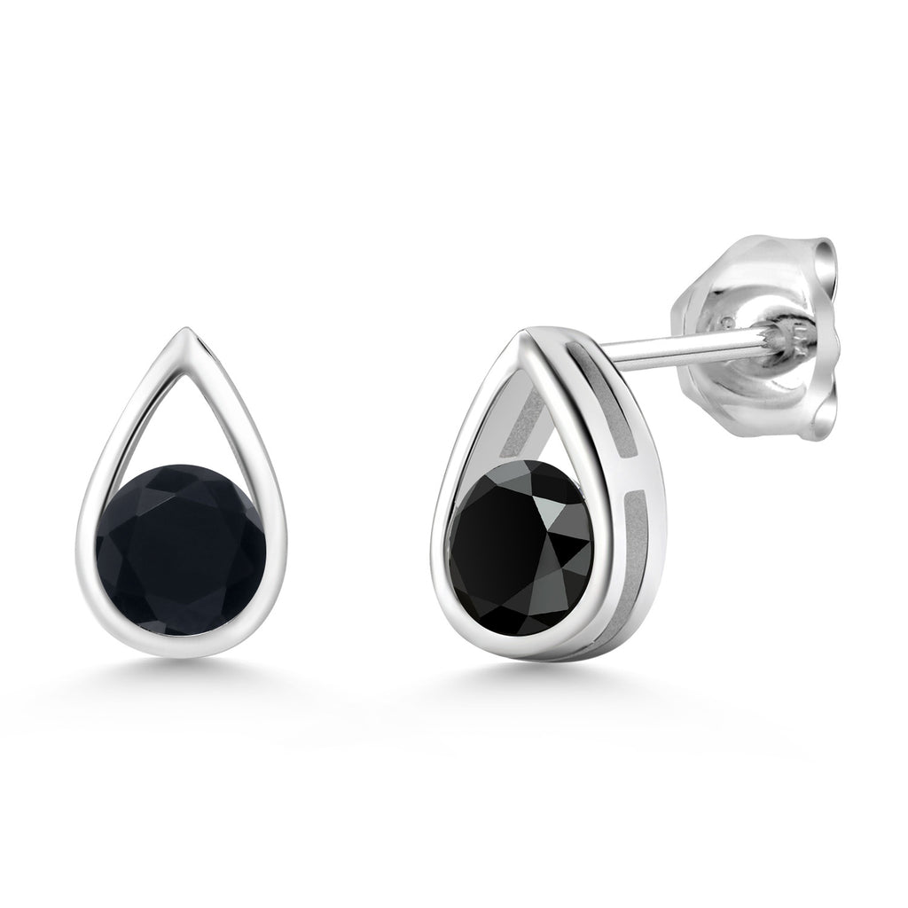 Onyx - December_Earrings in 925 Sterling Silver