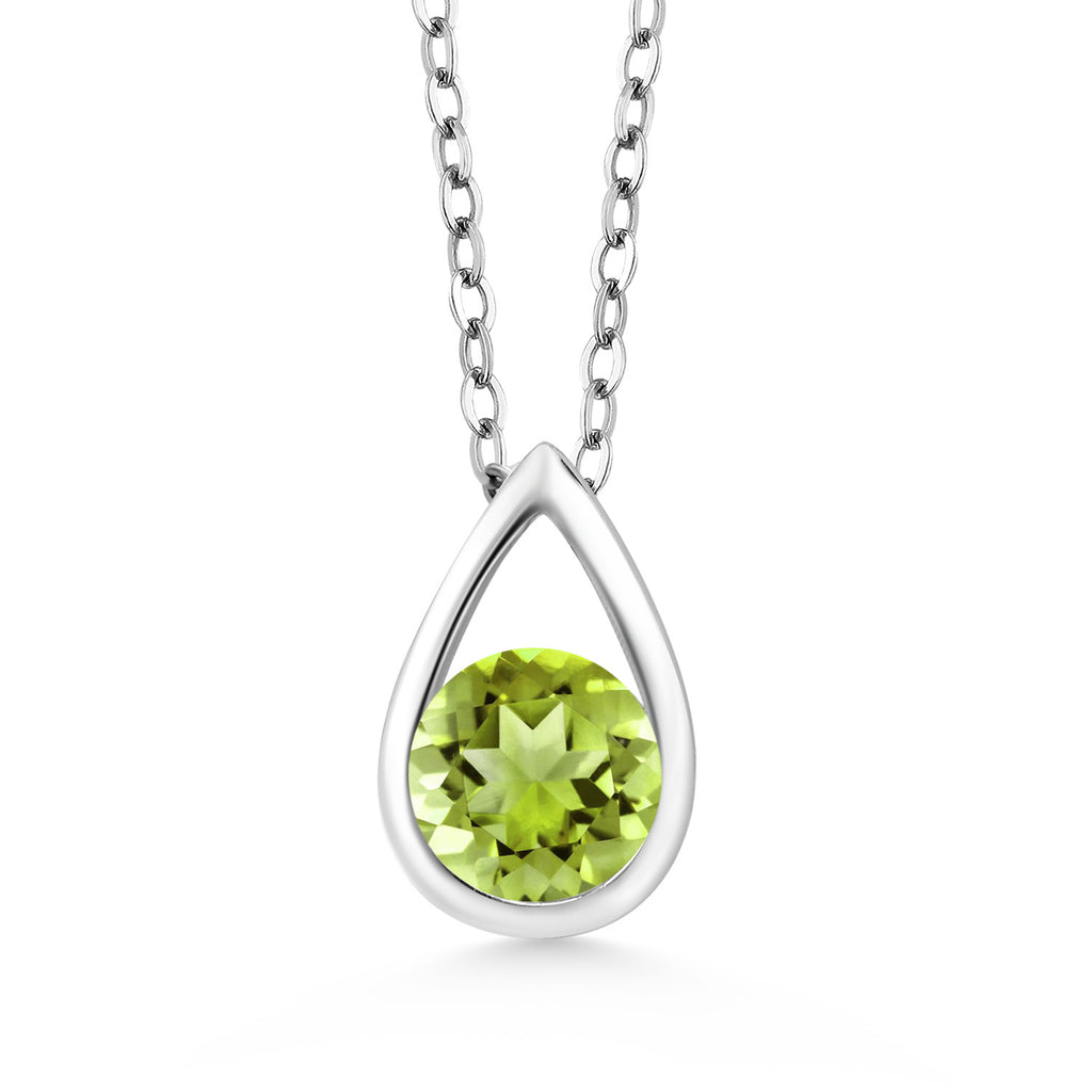 Peridot - August_Pendant in 925 Sterling Silver