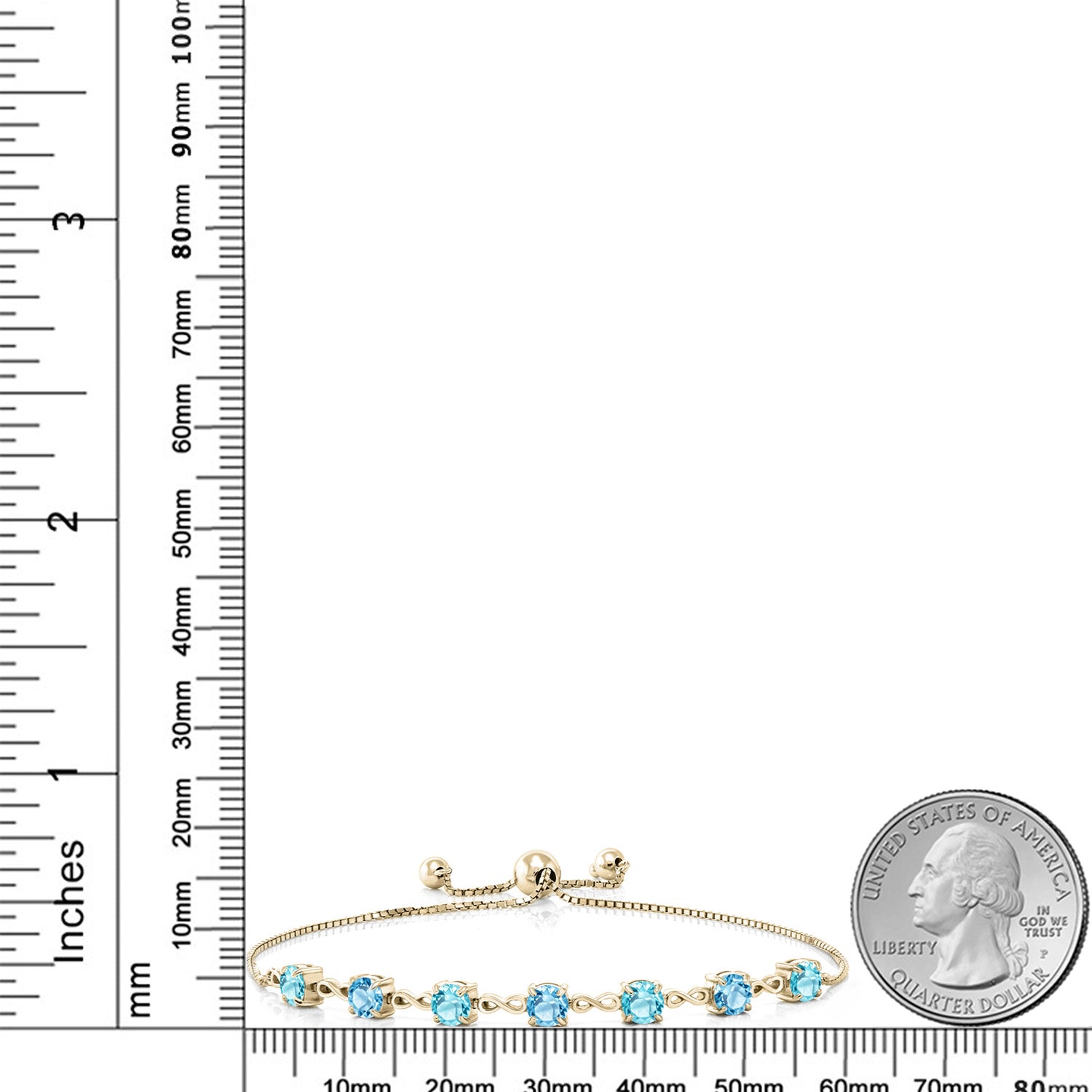 Bracelet in 925 Yellow Gold Plated Silver