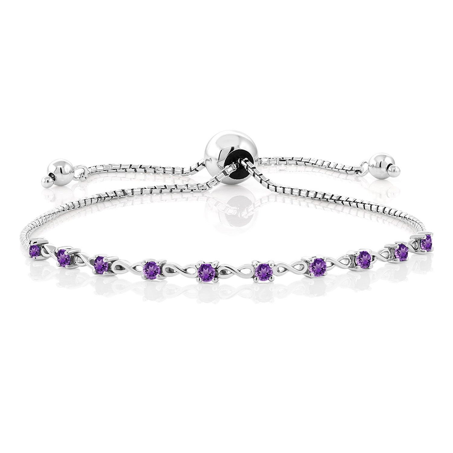 Amethyst - February_Bracelet in 925 Sterling Silver